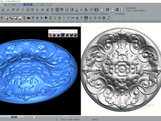 delovno okolje programske opreme Type Edit